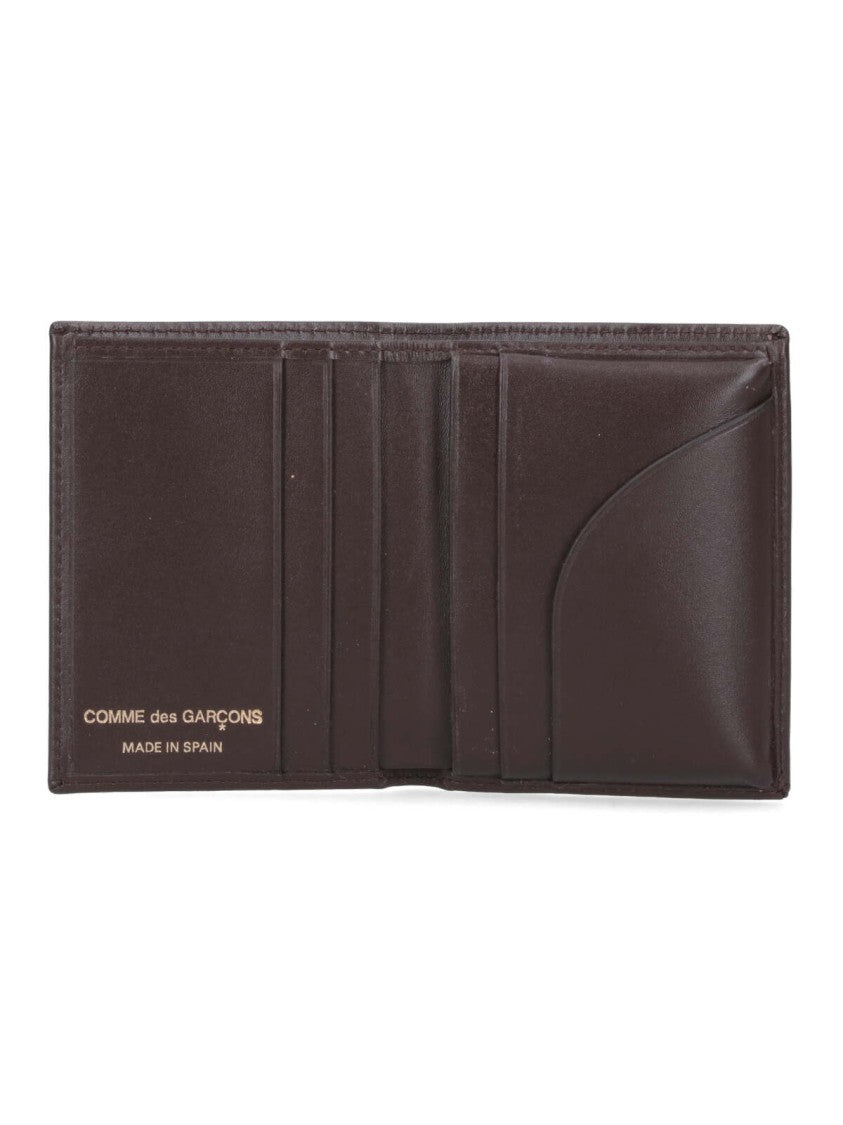 Comme Des Garçons Compact Dark Brown Leather Wallet