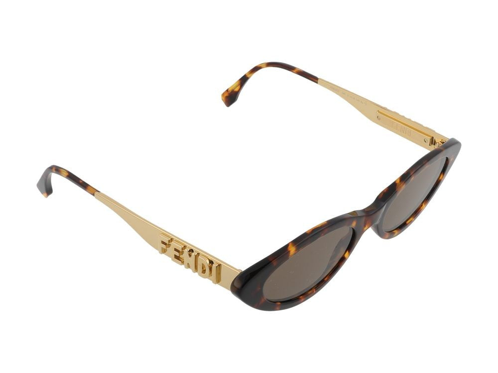 Maison Fendi Cat-Eye Tortoiseshell Gold-Toned Detail Sunglasses