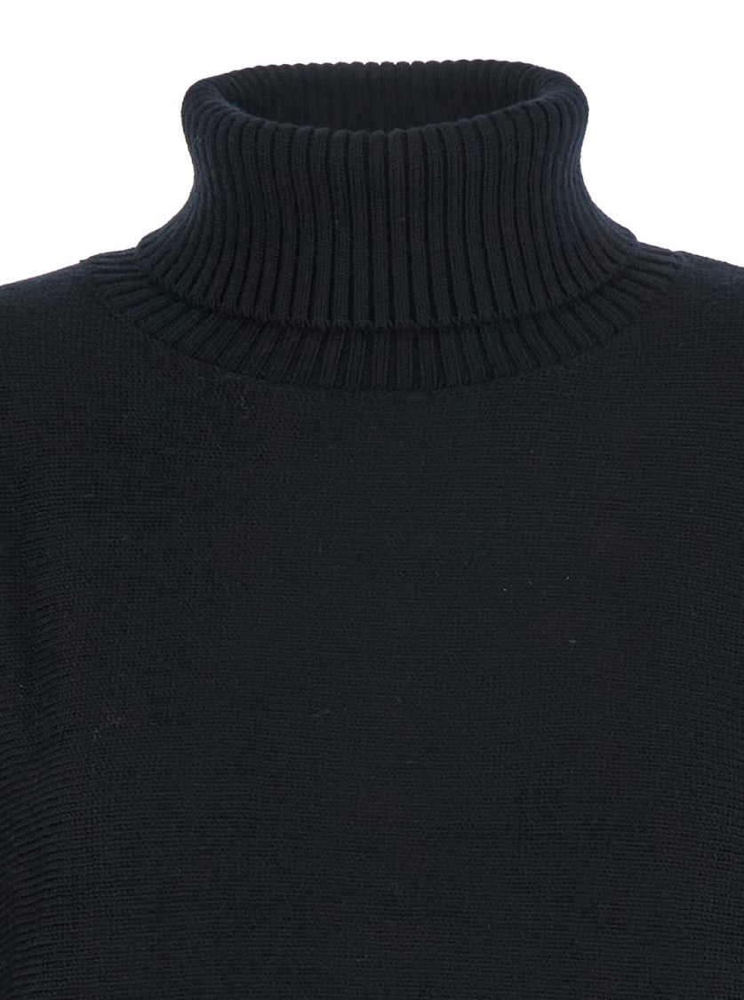 Michael Michael Kors Black Turtleneck Cropped Sweater