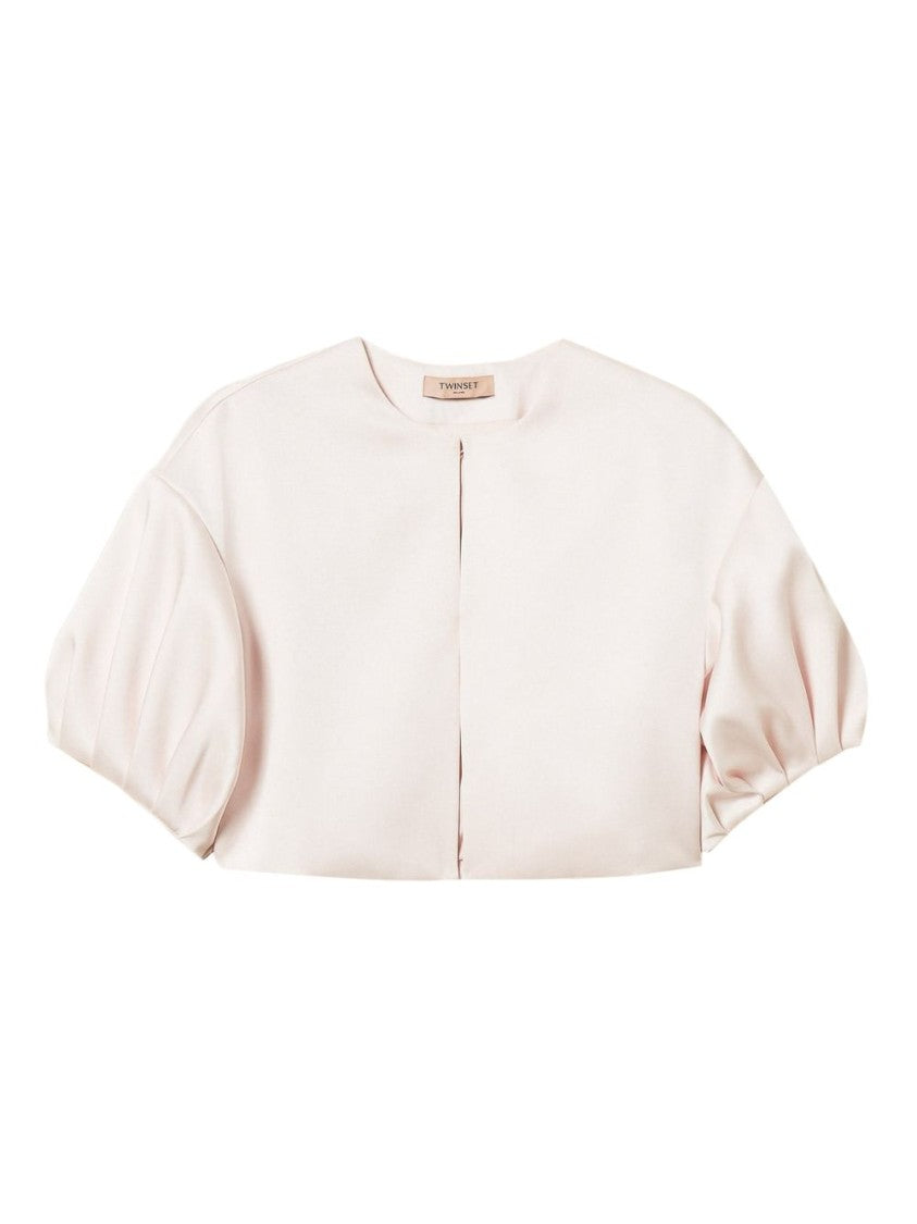 Twin-Set Light Pink Puff Sleeve Jacket