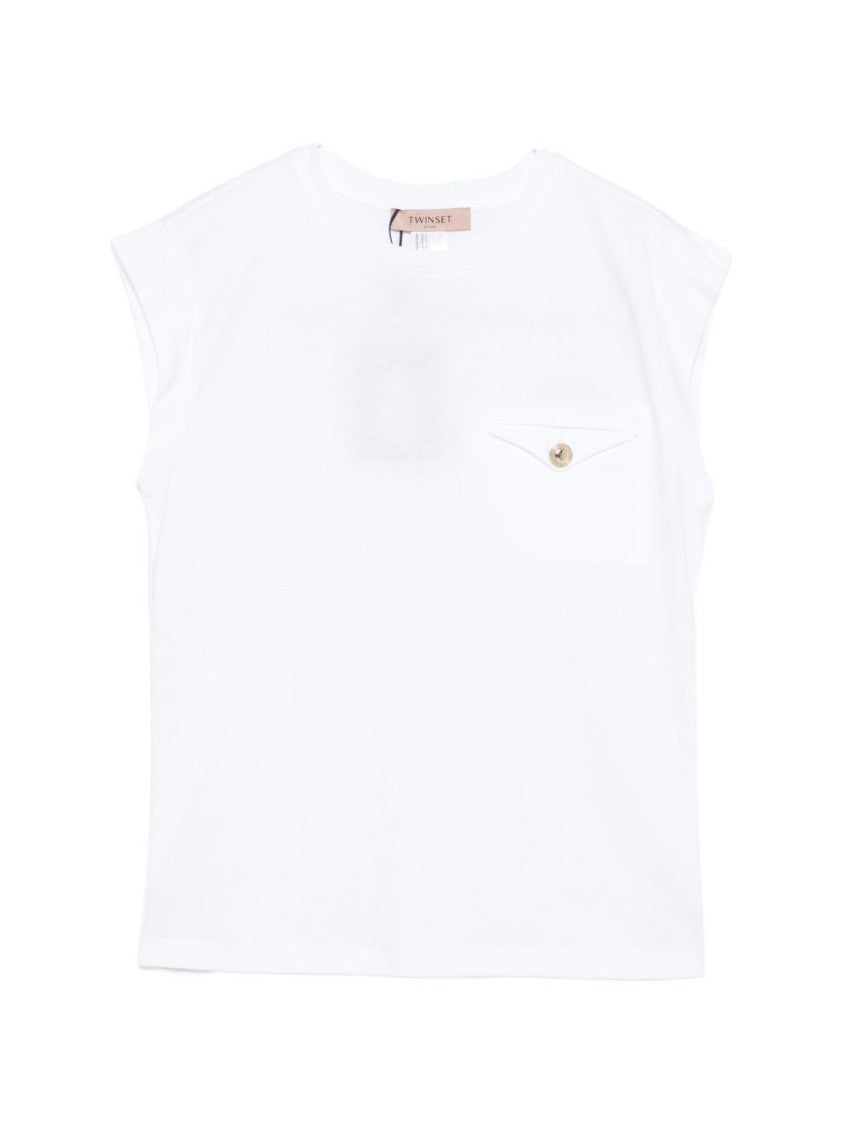 Twin-Set Optical White Relaxed Fit T-Shirt