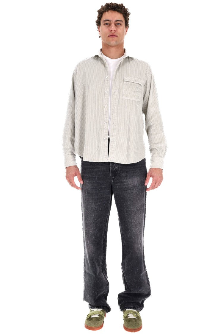 Finamore Corduroy Overshirt With Button-Down Front And Flap Pocket