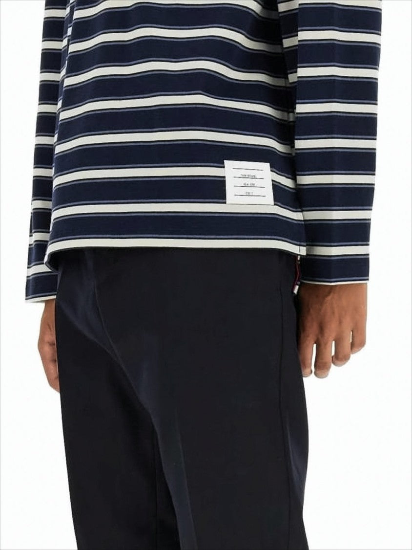 Thom Browne Horizontal Striped Long-Sleeve Shirt