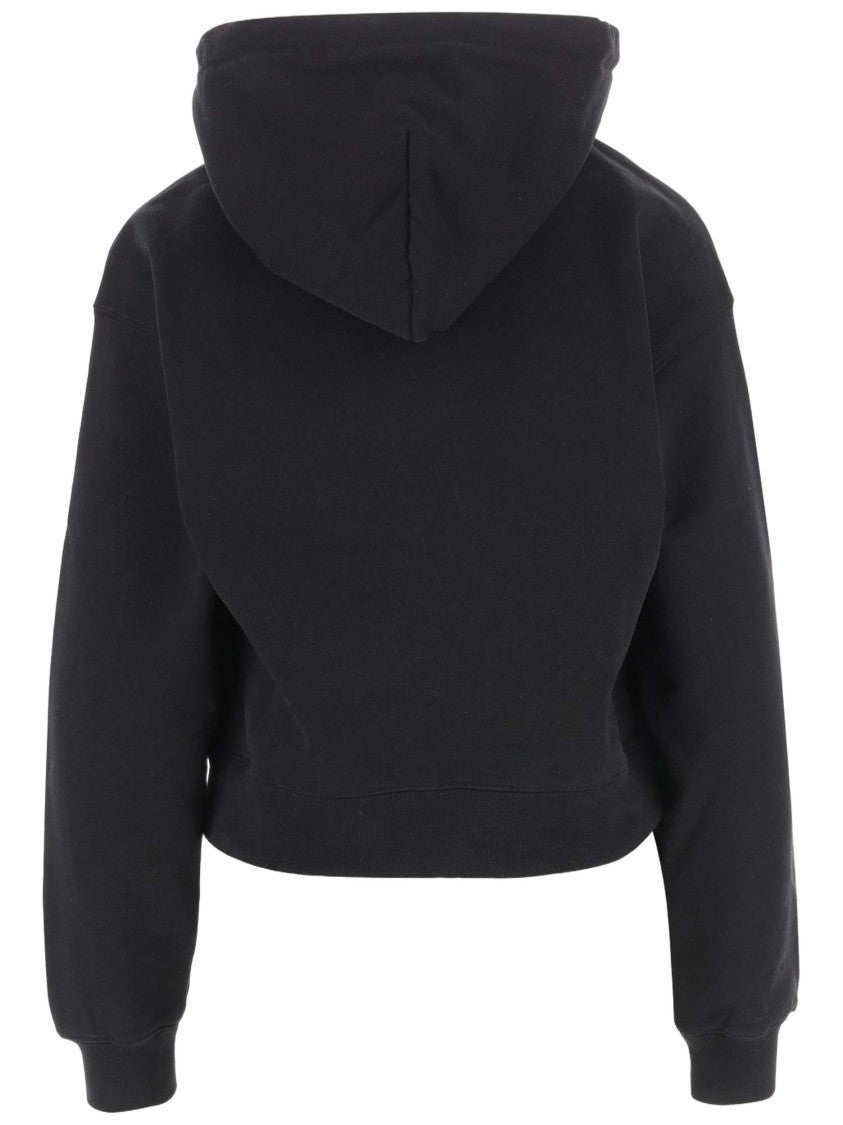 Jacquemus Cropped Cotton Sweatshirt With Drawstring Hood
