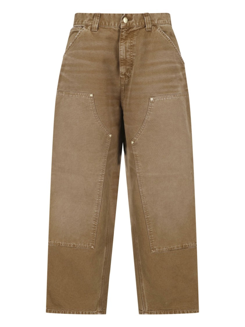 Carhartt Wip Brown Og Double Knee Organic Cotton Wide-Leg Pants