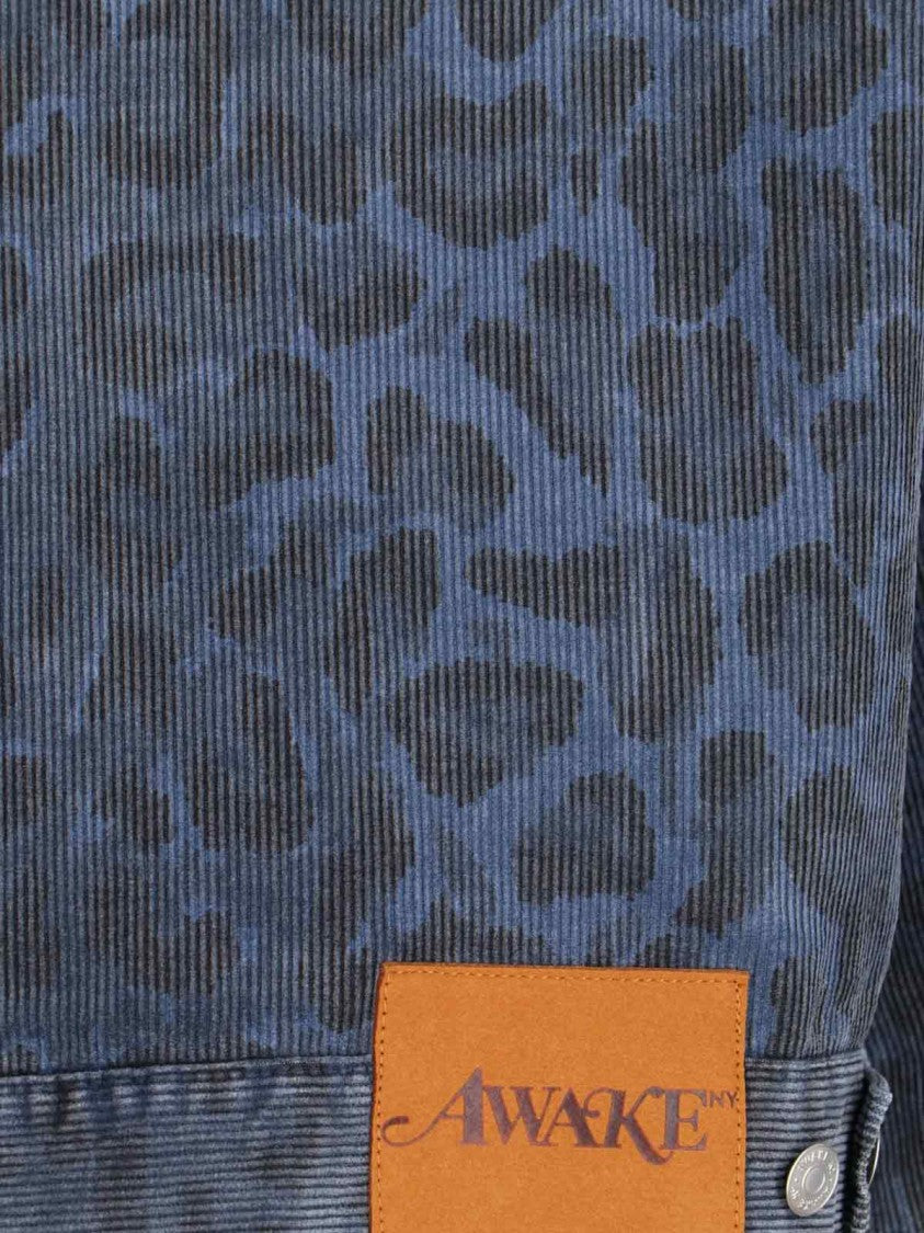 Awake Ny Leopard Print Work Jacket – Navy
