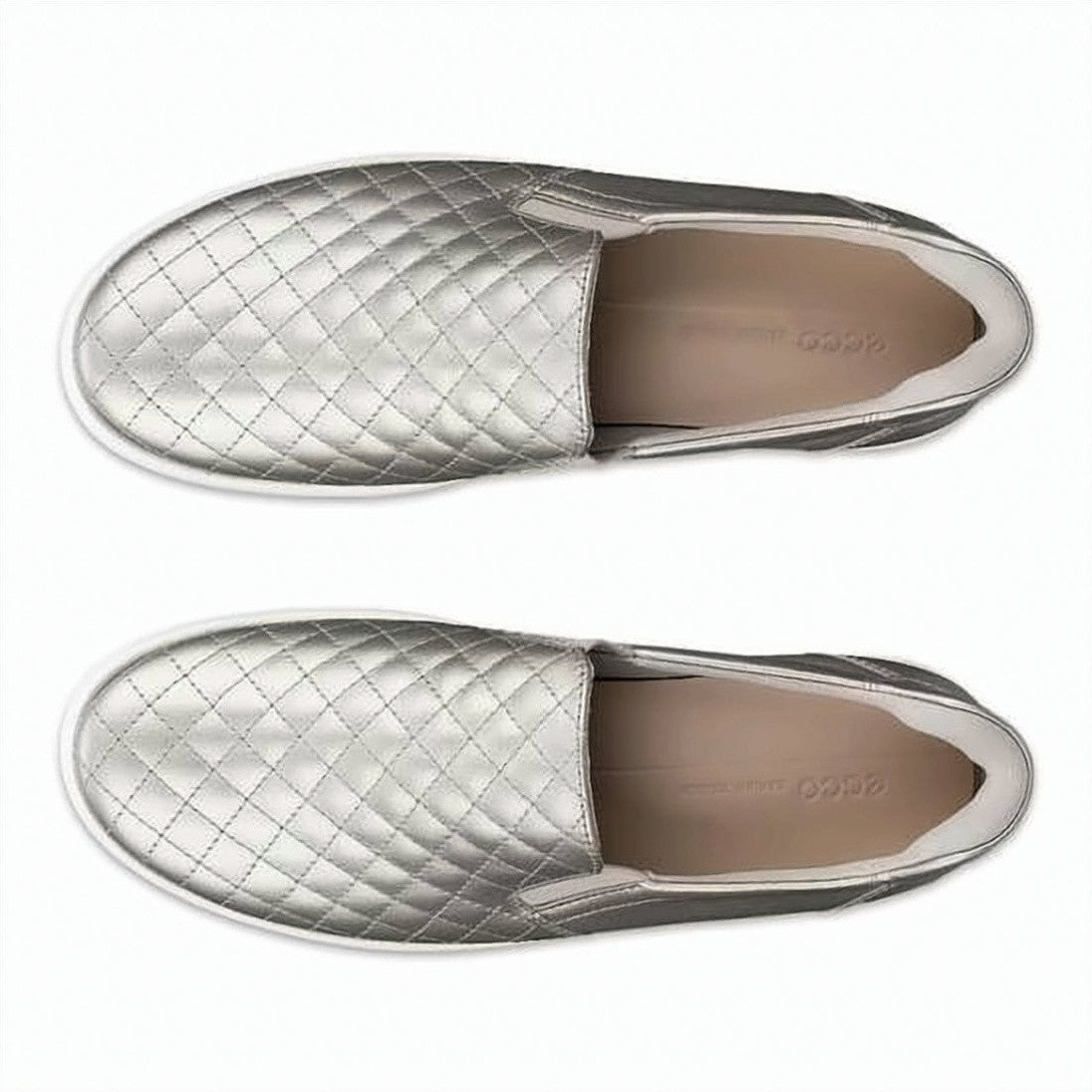 Ecco Quilted Slip-On Sneakers With Metallic Finish