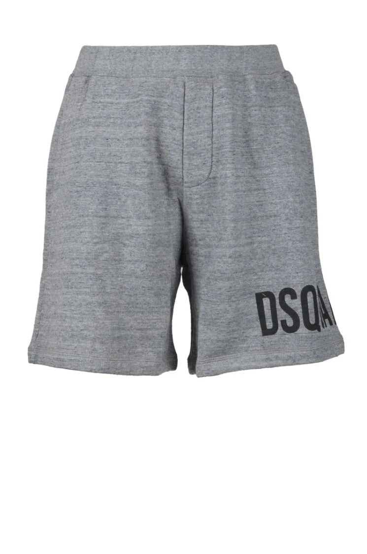 Dsquared2 Cotton Bermuda Shorts - Light Grey