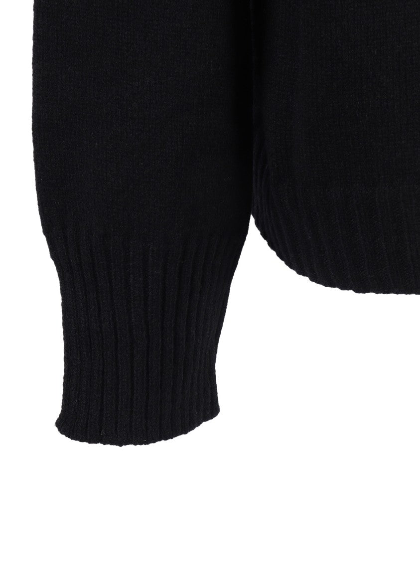 Kangra Cashmere Boxing Crew Neck With Dropped Wrists