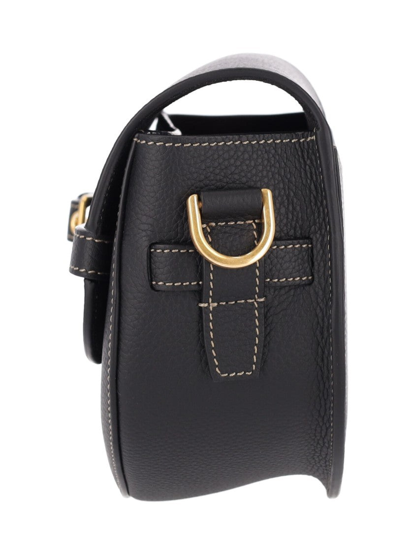 Tod's Black T Signature Calfskin Shoulder Bag