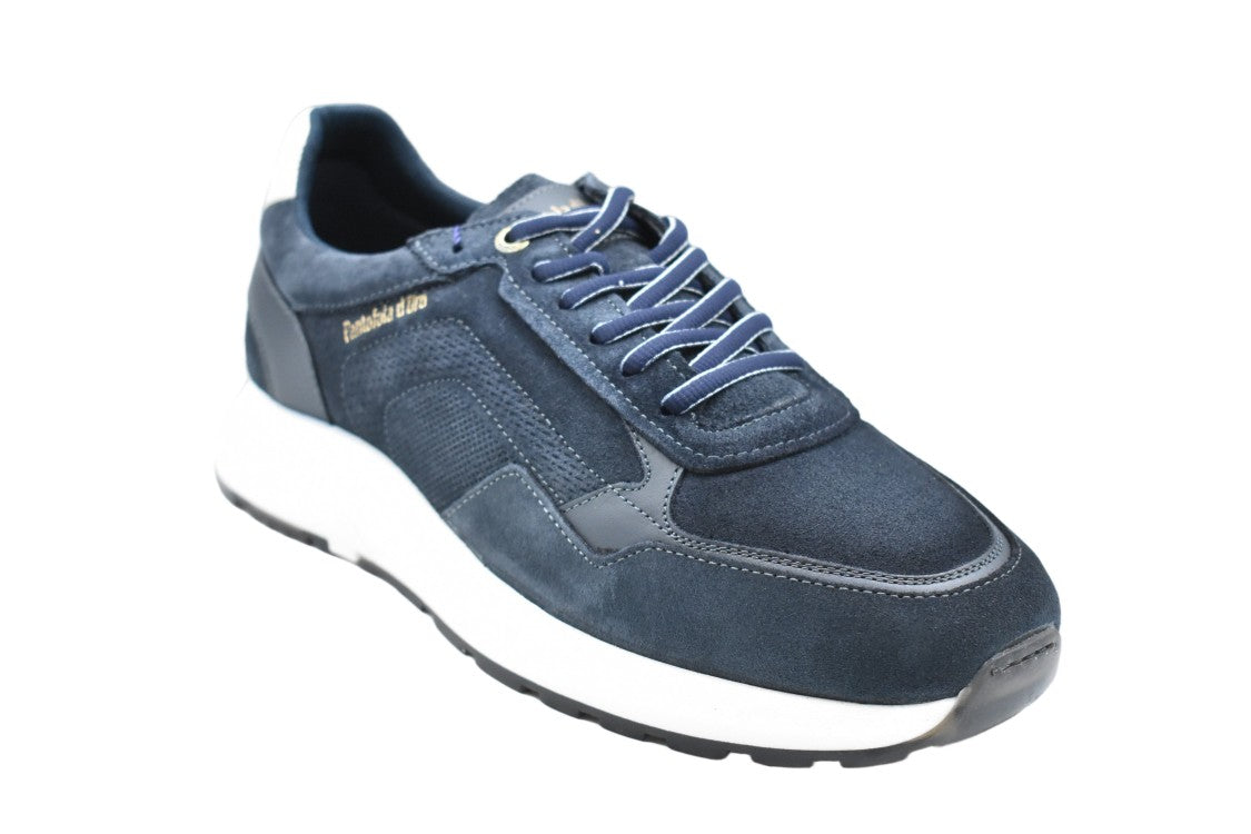 Pantofola D'oro Deep Navy Blue Low-Top Sneakers With Sole