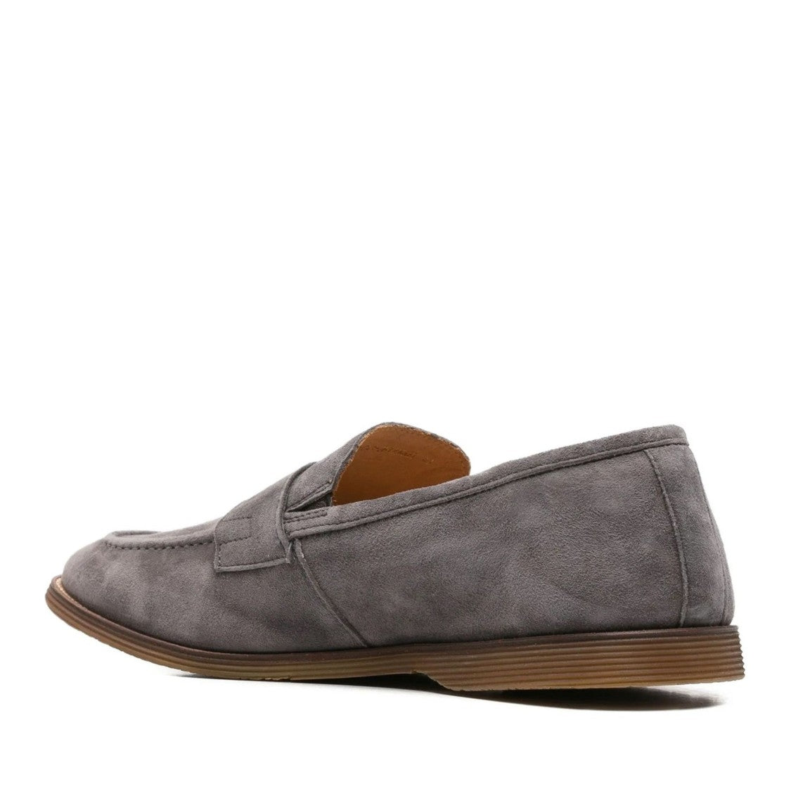 Alberto Gozzi Grey Joanna Penny Strap Suede Loafers