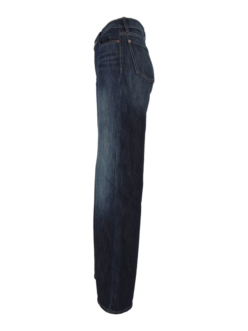7 For All Mankind Deep Sea Lotta Tailorless Wide-Leg Jeans