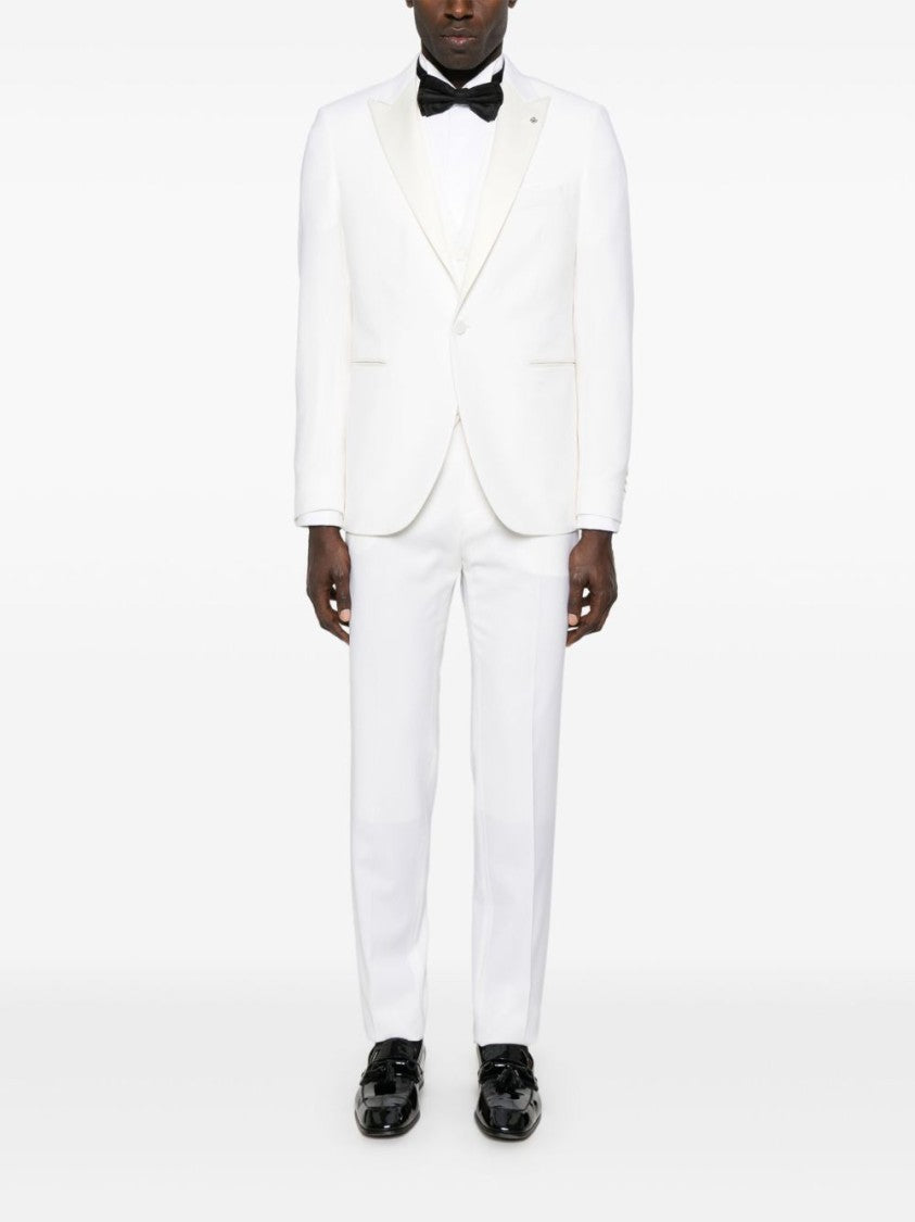 Tagliatore Tailored Cream Virgin Wool Suit