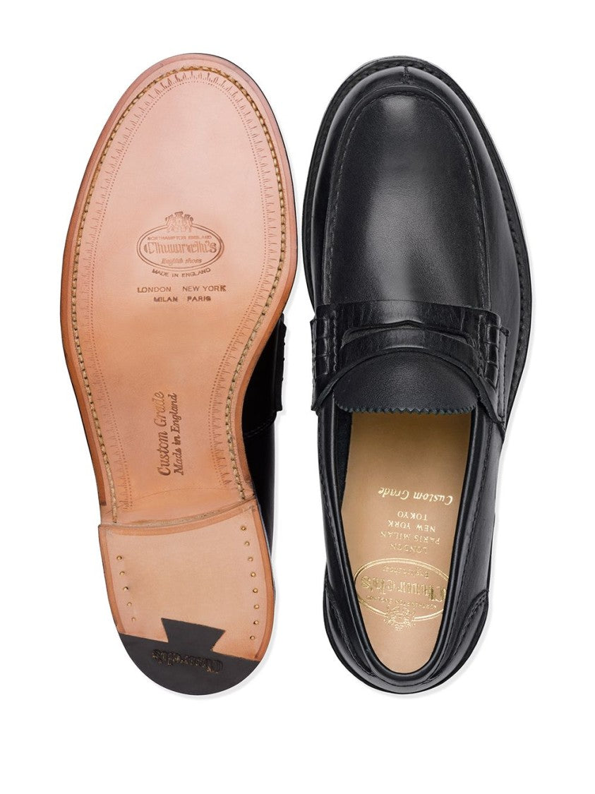 Church's Black Polished Leather Pembrey Penny Loafers