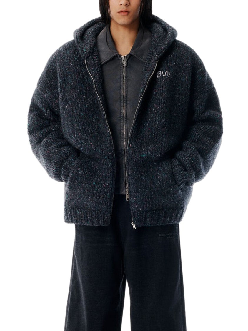 Alexander Wang Oversized Zip-Up Hoodie With Aw Embroidery