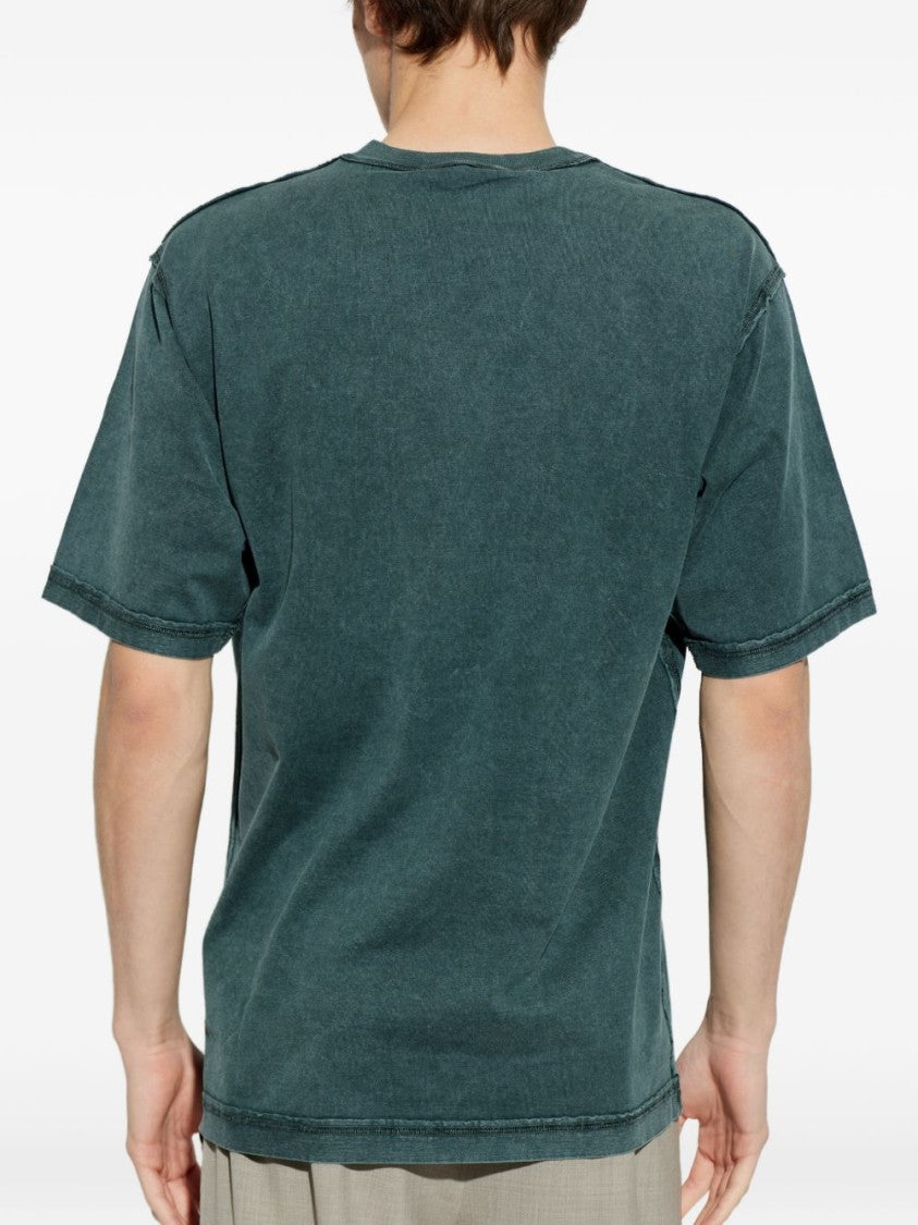 Dolce & Gabbana Green Crew Neck Logo T-Shirt