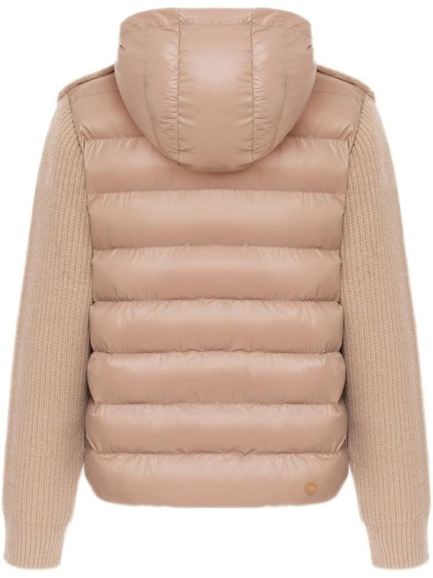 Colmar Plush Faux Fur Quilted Hooded Jacket
