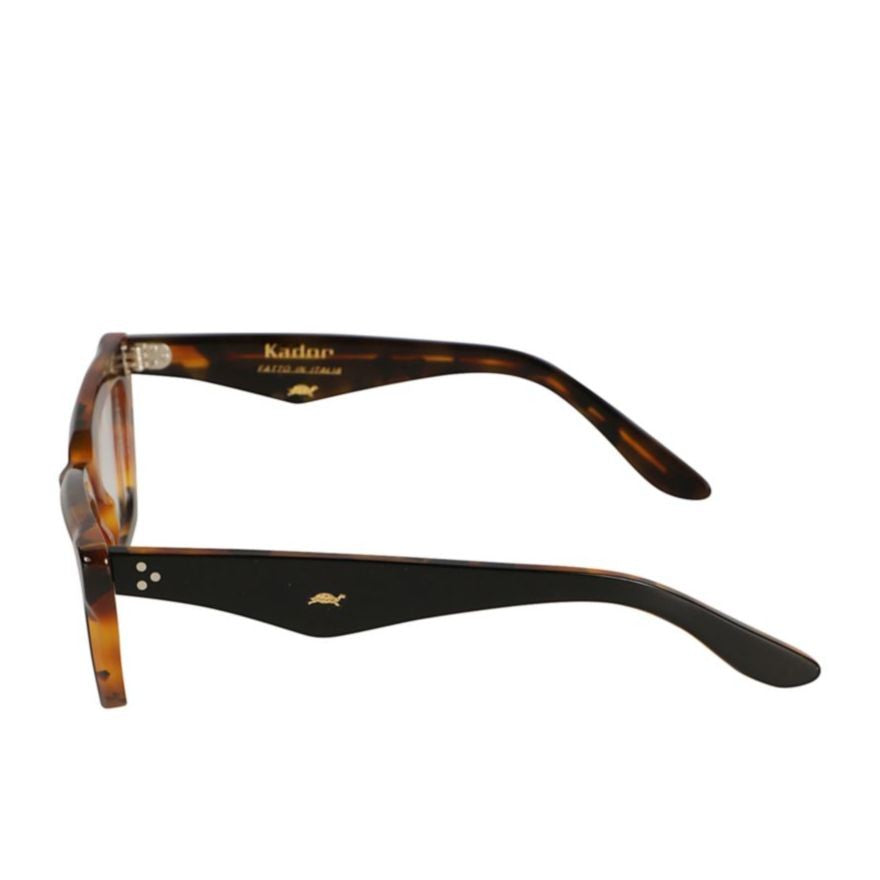 Kador Alexandra Bold Rectangular Tortoiseshell Sunglasses With Gold Accents