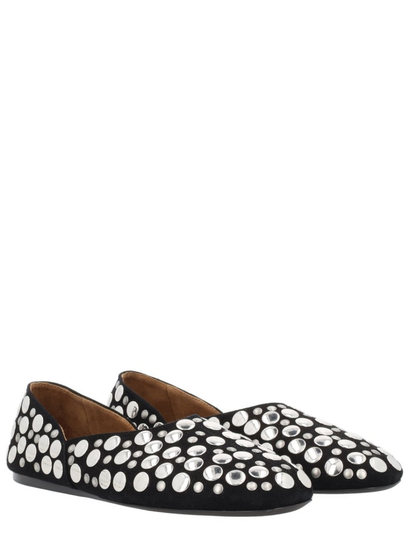 Khaite Jane Silver Studded Flats