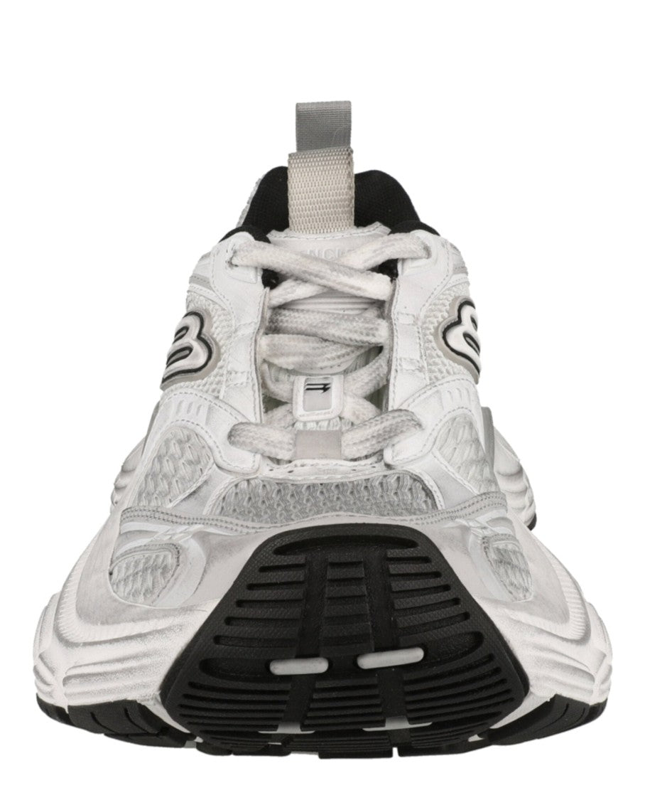 Balenciaga Chunky Low-Top Sneakers With Block Heel And Mesh Details