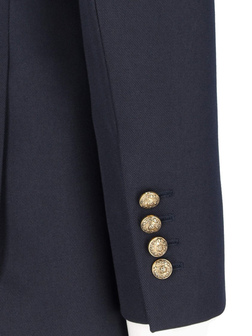Golden Goose Blue Double Breasted Wool Blend Blazer
