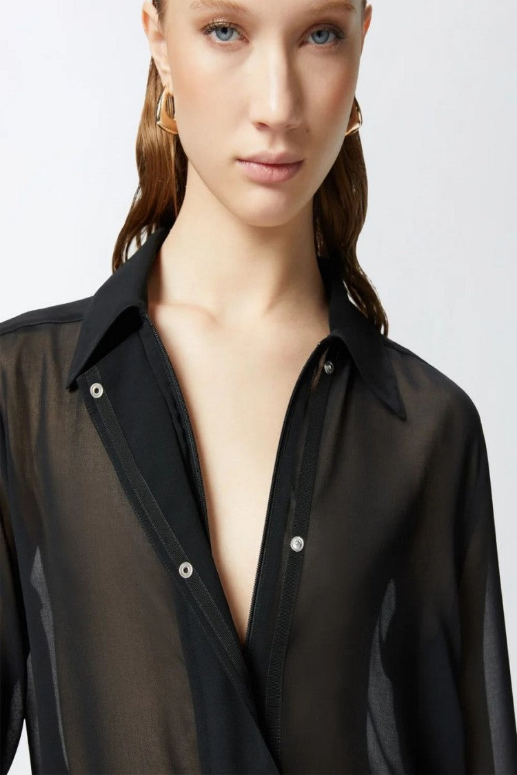 Pinko Lightweight Sheer Black Shirt