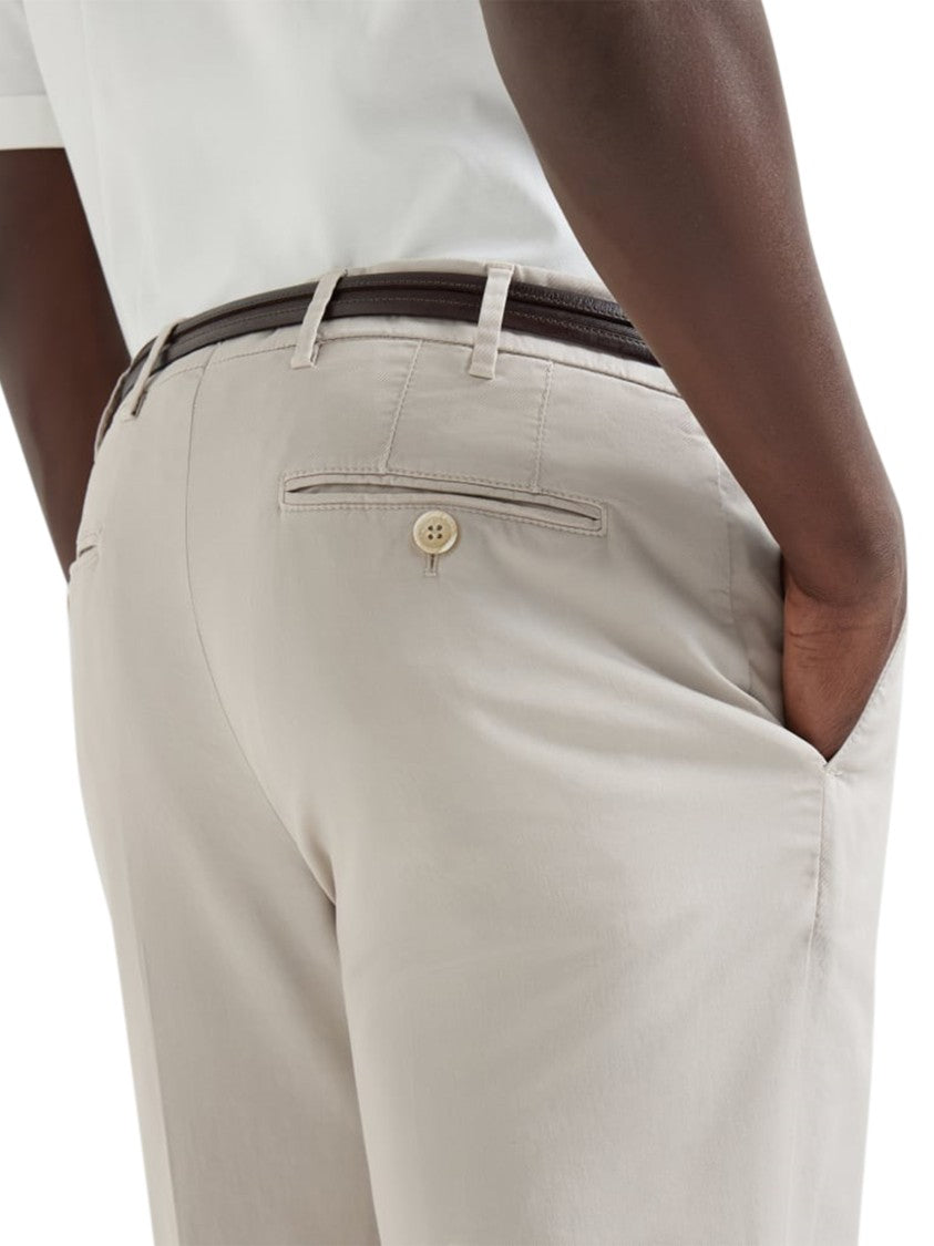 Brunello Cucinelli Tailored Trousers With Pressed Creases And Cuffed Hem