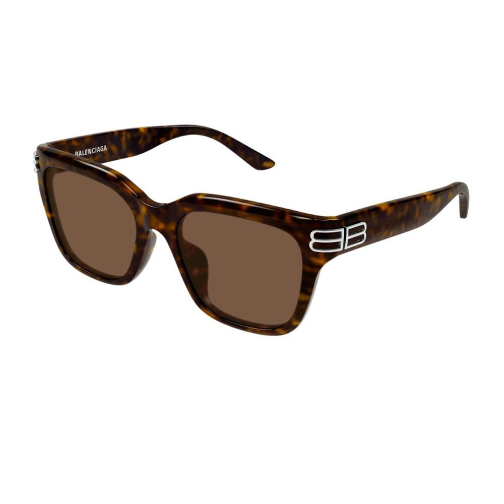 Balenciaga Bb0433sk Everyday Line Square Havana Sunglasses