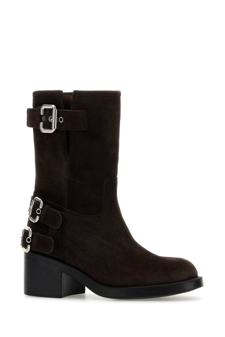 Chloé Dark Brown Suede Dakota Boots