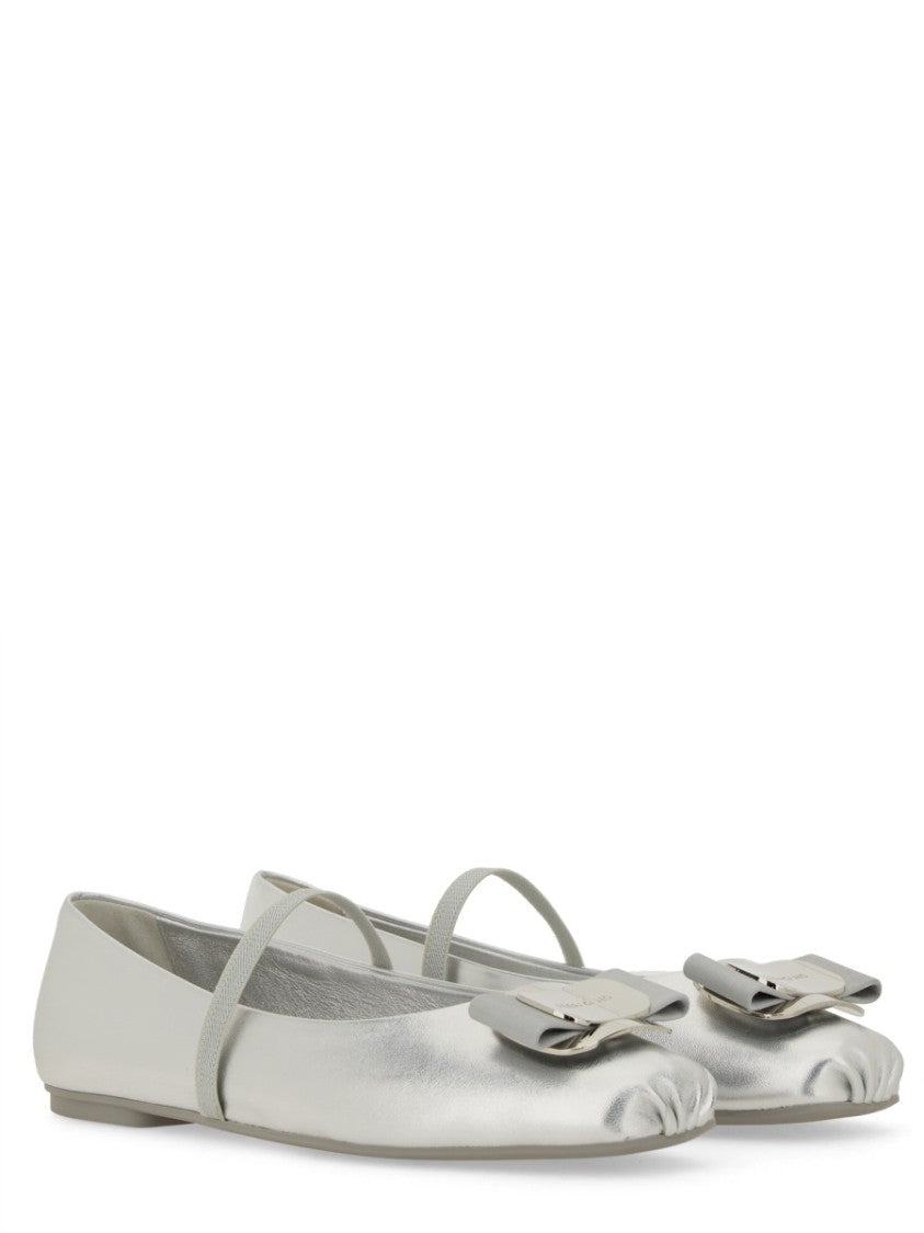 Ferragamo New Vara Lamb Leather Flats