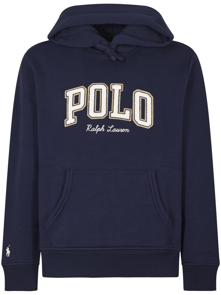 Polo Ralph Lauren Long Sleeve Hoodie With Kangaroo Pocket And Bold Embroidery