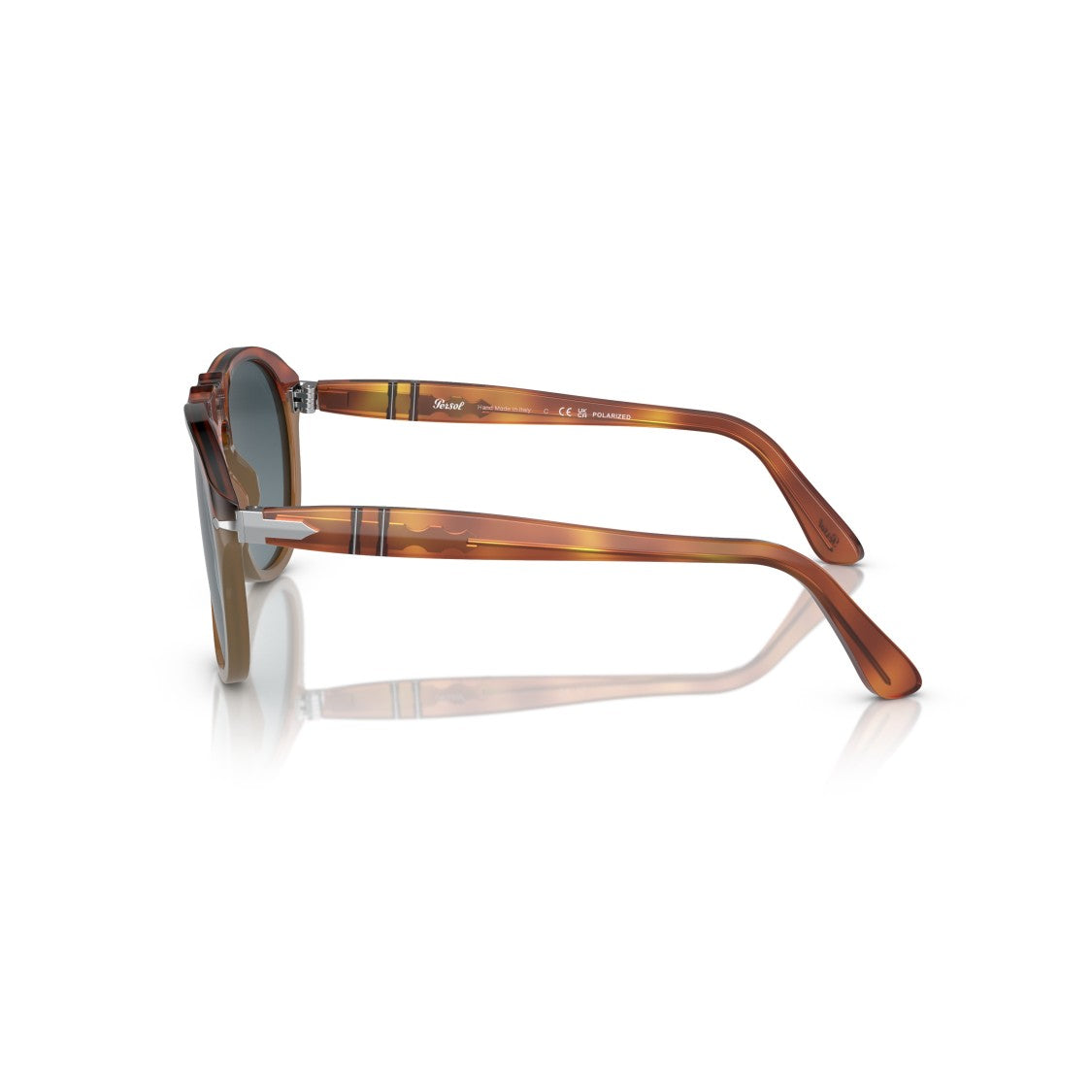Persol 0Po0649 Rounded Tortoiseshell Sunglasses With Keyhole Bridge