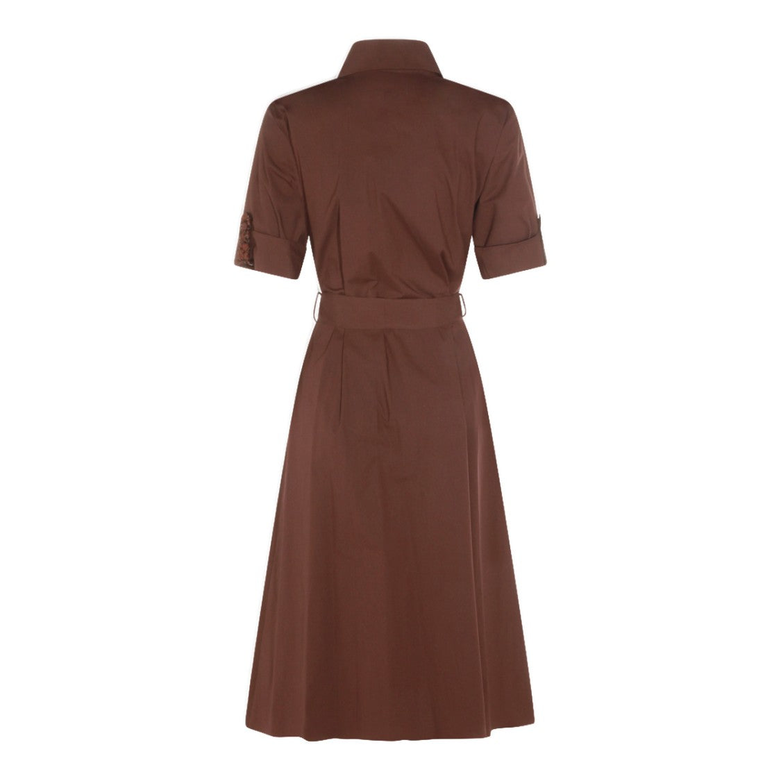 Antonelli Firenze Brown Midi Dress With Shirt Collar