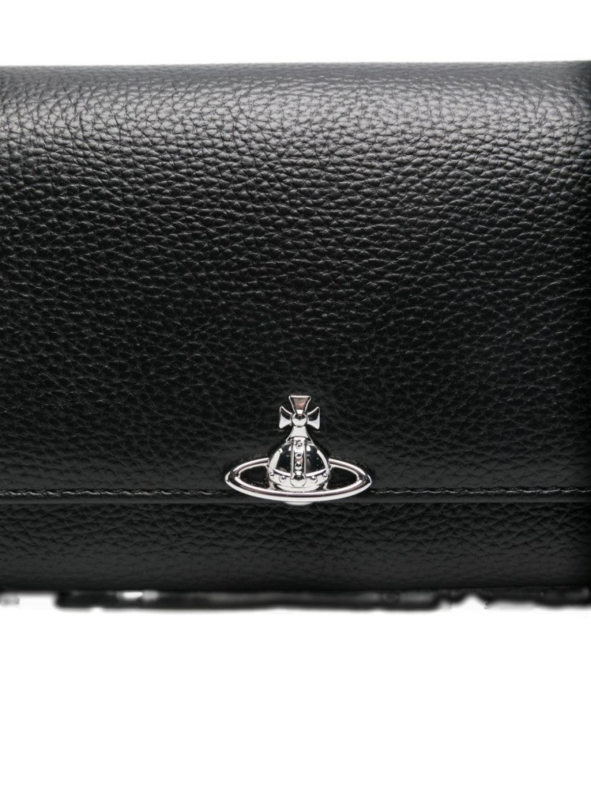 Vivienne Westwood Rectangular Textured Shoulder Bag With Silver-Tone Hardware
