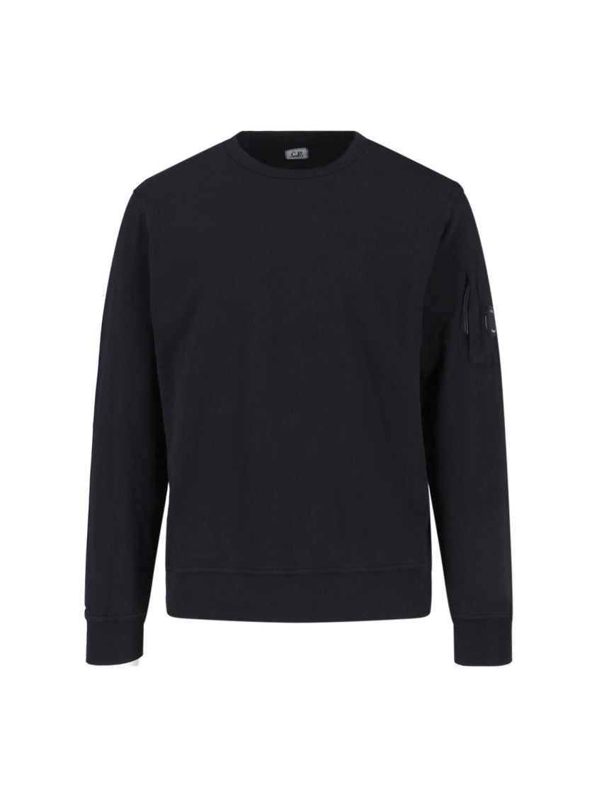 C.P. Company Timeless Black Sweater With Round Neckline