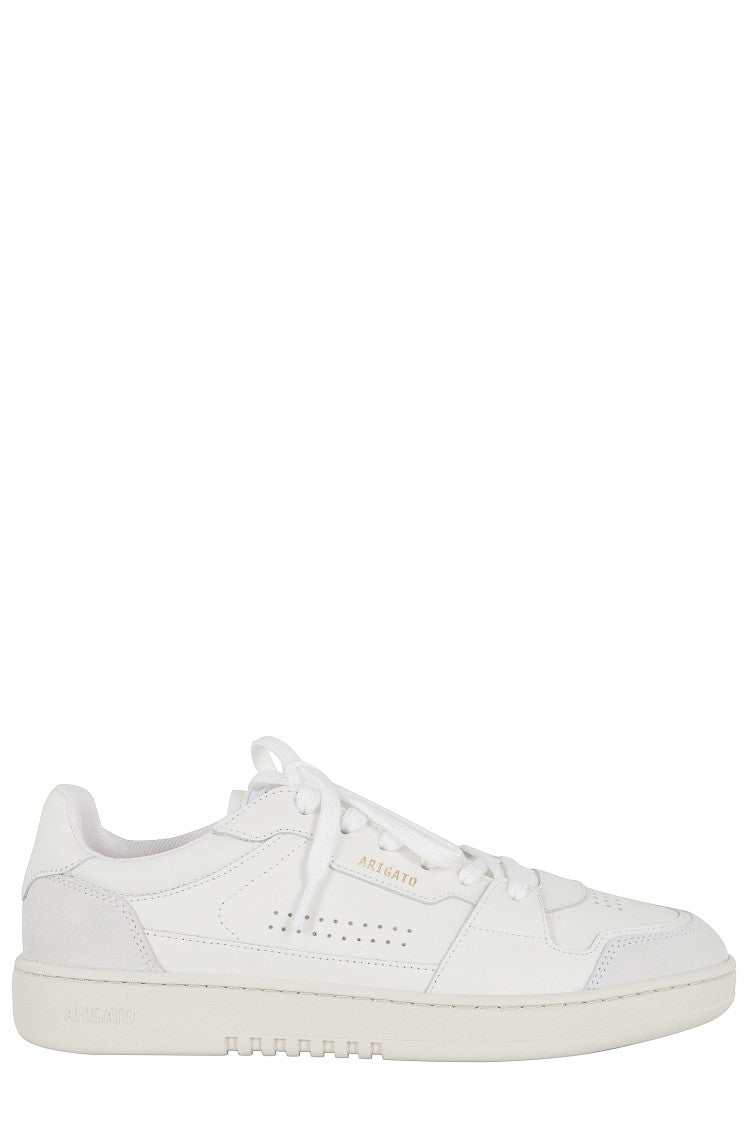Axel Arigato White Dice Lo Metallic Logo Suede-Blend Leather Sneakers
