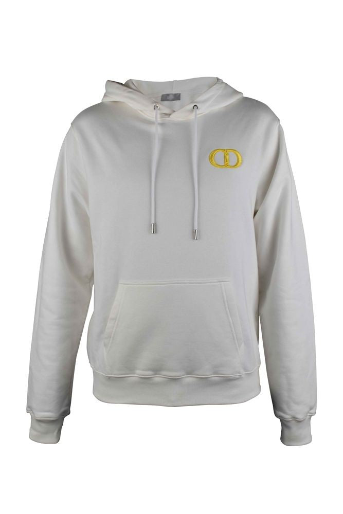 Dior Hooded Cotton Sweatshirt With Embroidered Cd Logo