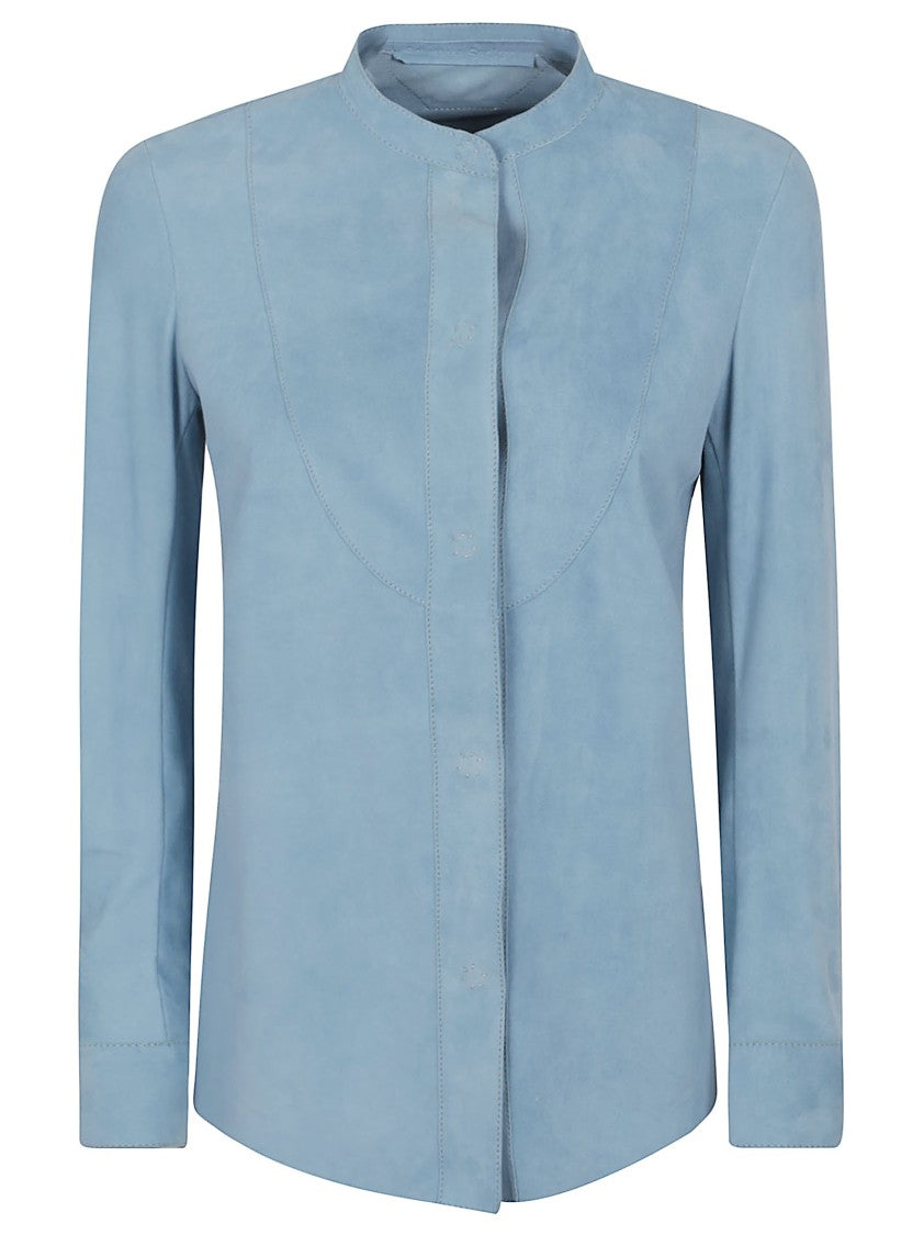 Salvatore Santoro Blue Leather Jacket