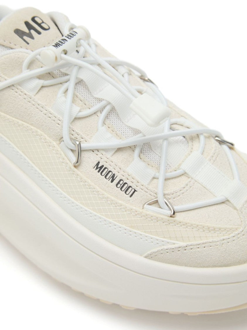 Moon Boot Water-Resistant White Sneakers With Sole