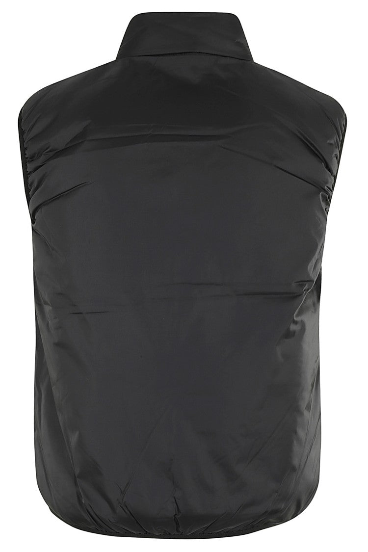 Aspesi Navy Gilet With High Collar