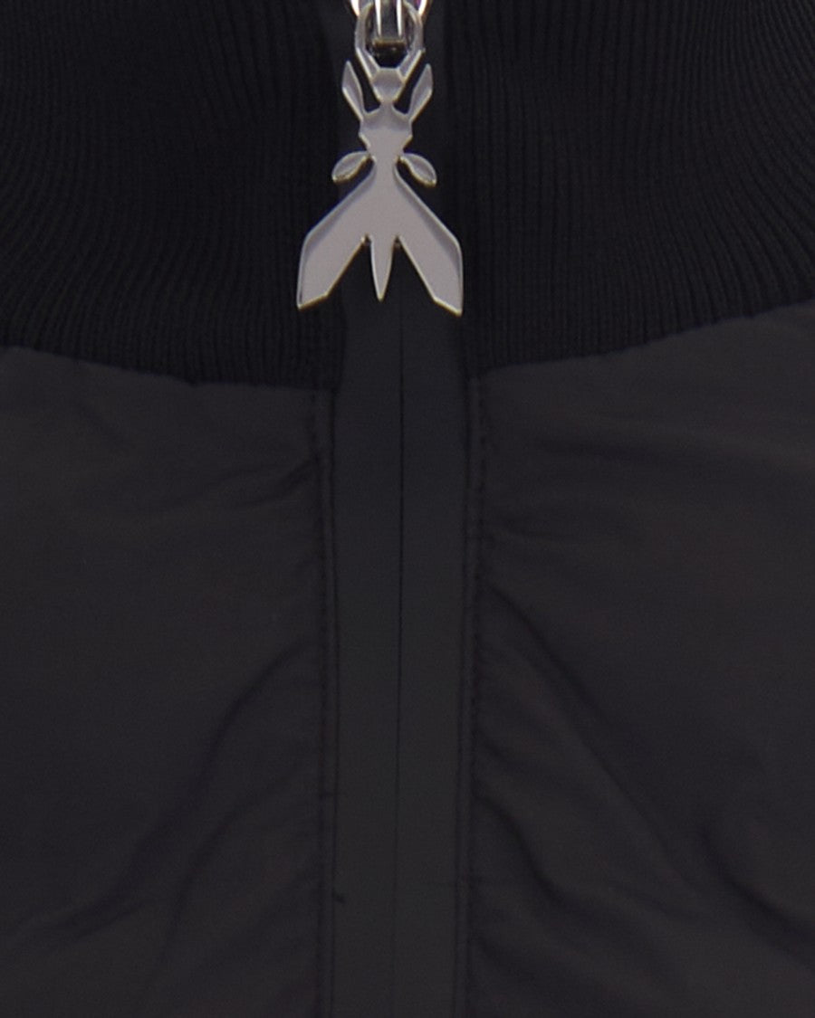 Patrizia Pepe Ultralight Quilted Jacket With Textured Knit Details