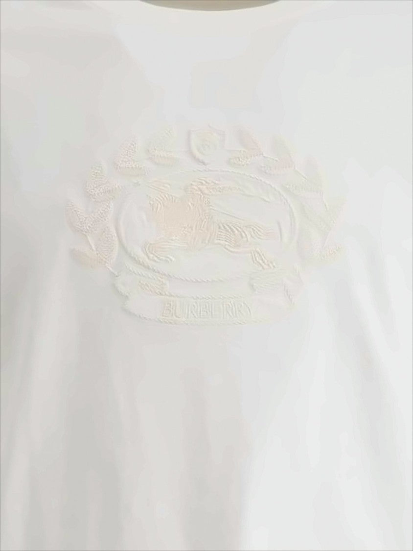 Burberry White Short-Sleeved Crew Neck T-Shirt