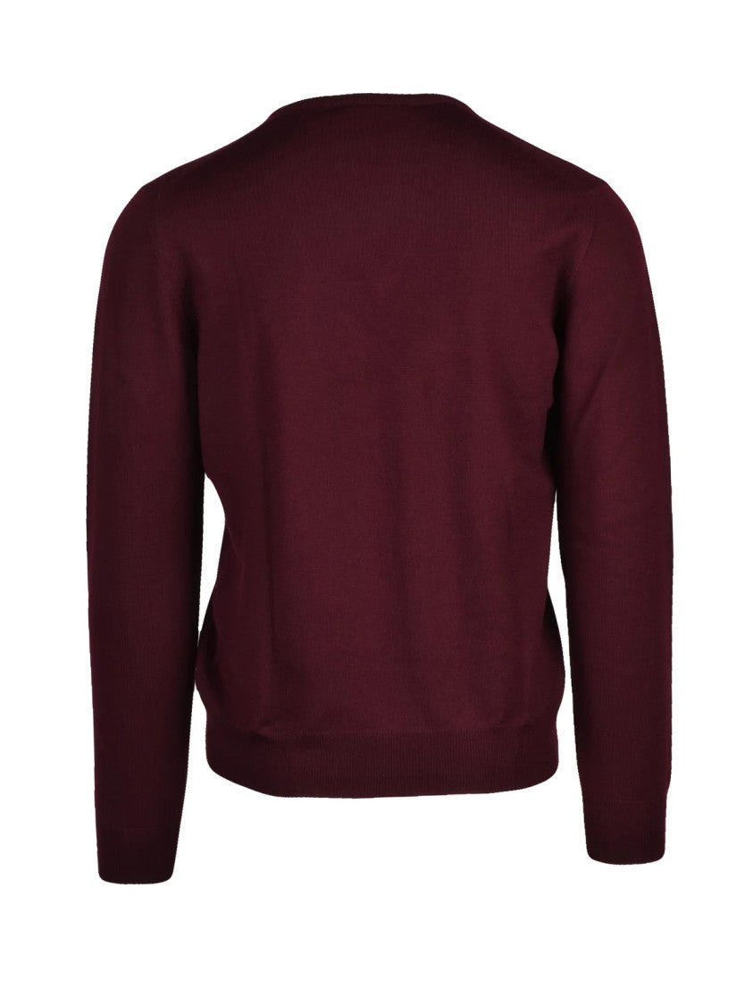 Gran Sasso Classic V-Neck Sweater In 100% Virgin Wool