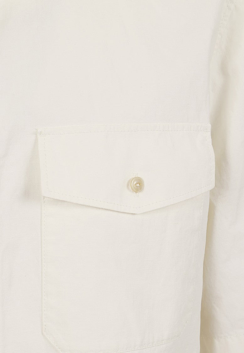 Dsquared2 White Short-Sleeve Linen Shirt