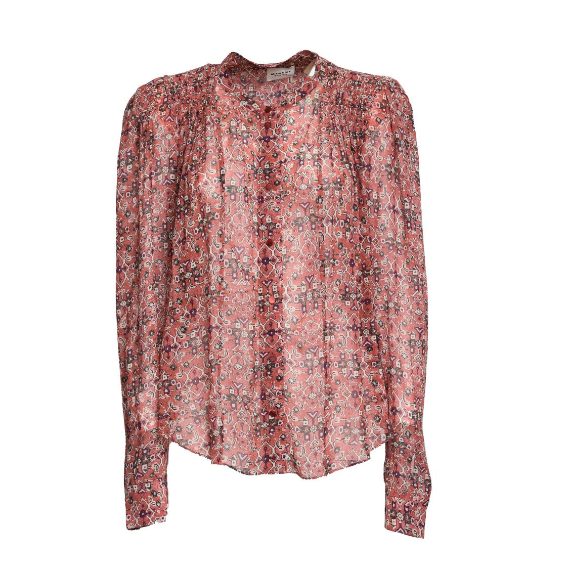 Isabel Marant Rust Noeline Blouse Printed Crêpe