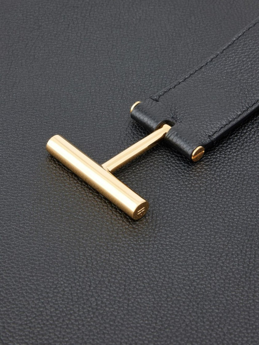 Tom Ford Grained Calf Leather Shoulder Bag