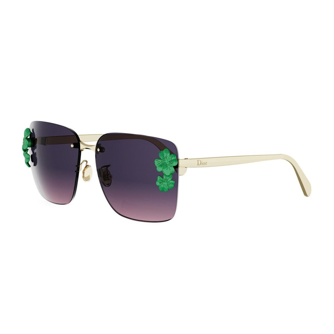 Dior Gold Diorclover Metal Sunglasses
