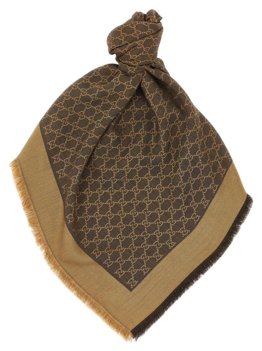 Gucci Wool And Silk Shawl Gg