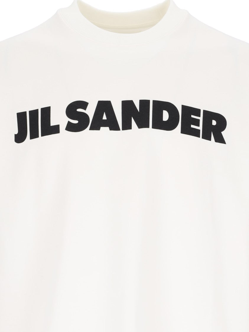 Jil Sander Contrast Detail Cotton Jersey T-Shirt